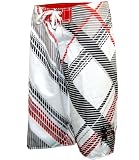 No Fear Men's HORIZON BOARDSHORT- White/Black/Red