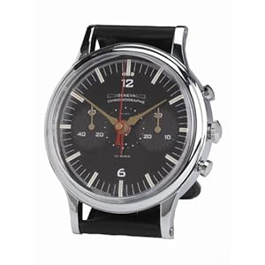 Timepieces Wristwatch Style Alarm Clock - Silver Geneva Chronograph with Round Face