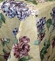 Lilac Garden 60x84 Oval Vinyl Flannelback Tablecloth