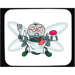 Mauspad mit der Grafik: Abendessen, Insekt, fliegen, hungrig, Mahlzeit, Tier, Bug