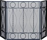 Outdoor Living : UniFlame 3 Fold Heavy Weight Black Screen W/ Ring Design And Removable Mesh
