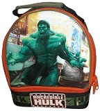  : Marvel The Incredible Hulk Olive Green Color Soft Insulated School Lunch Bag/Box with 2 Compartments