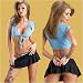 Sexy Cop Costume in Plus Sizes Queen Blue