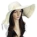 Funnywe Fashion Straw Derby Cap Womens Flax Bow Wide Large Brim Summer Beach Sun Hat