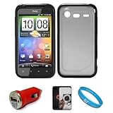 Durable Crystal Hard Case Cover with Black Rubberized TPU Silicone Skin Edg ....