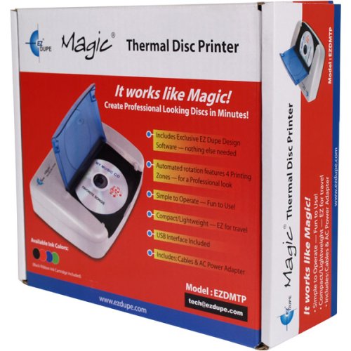 Electronics: EZ DUPE MAGIC DVD & CD THERMAL PRINTER *NIC* Magic DVD/CD Thermal Printer & Cartridges EZDMTP