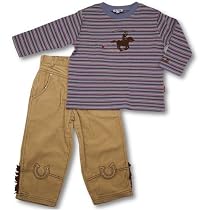LeTop Toddler Boys Shirt And Corduroy Pant Set ~ Cowboy SIZE 4T