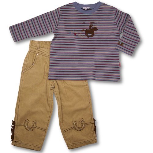 LeTop Toddler Boys Shirt And Corduroy Pant Set ~ Cowboy SIZE 4T