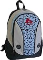 amaro Rucksack mit modischem Print, schwarz-camel-hellblau, ca. 32,0 x 46,0 x 17,0 cm