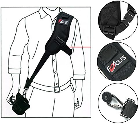 TaiDetailing F-1 Quick Rapid Shoulder Sling Belt Neck Strap for Cameras DSLR SLR DV(Black)