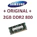Samsung original 2 GB 200 pin DDR2-800 (PC2-6400) 128Mx8x16 double side