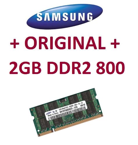 Samsung original SO-DDR2 2 GB 200 pin DDR2-800 (PC2-6400) 128Mx8x16 double side (M470T5663QZ3-CF7)