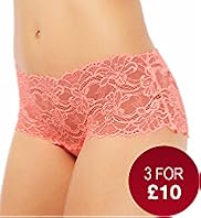 Low Rise Floral Lace Bandeau Shorts