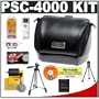 Canon PowerShot PSC-4000 Soft Leather Carrying Case + Tripod + Accessory Kit for G10, G11, G12, SX30 IS, SX120 IS, SX200 IS, SX210 IS & SX230 HS Digital Cameras