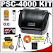 Canon PowerShot PSC-4000 Soft Leather Carrying Case + Tripod + Accessory Kit for G10, G11, G12, SX30 IS, SX120 IS, SX200 IS, SX210 IS & SX230 HS Digital Cameras
