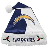 Forever Collectibles NFL San Diego Chargers Colorblock Santa Hat