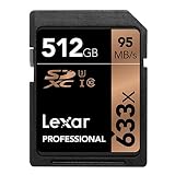 Lexar Professional 633x SDHC/SDXC UHS-Iカード 512GB (最大読込 95MB/s, 最大書込 45MB/s)[国内正規品] 無期限保証 LSD512CBJP633