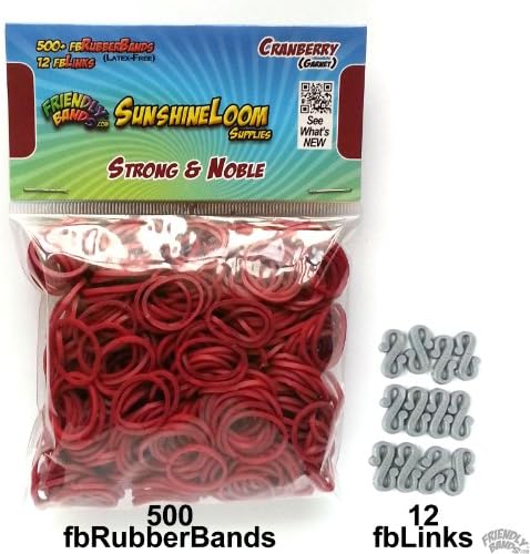 FriendlyBands fbRubberband Refill - Cranberry (Garnet) - Strong & Noble