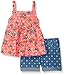 Little Lass Girls' 2 Piece Short Set Discharge Print