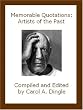 Memorable Quotations: Artists of the Past