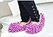 Special Life 4pcs(2 Pairs) Microfiber Mop Shoes Cover - Easy for House Floor Dust Dirt Hair Cleaning(Color Random)
