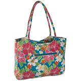 Tianni Hibiscus Tote,Turquoise Hibiscus,one size