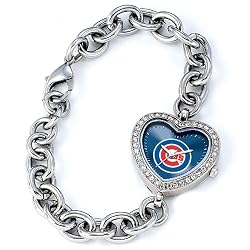 Chicago Cubs MLB Ladies "Heart Series" Watch