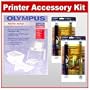 Olympus P-400 and P-440 Series Printer Accessories Kit - Photo Paper (100) + (2) Matte Ribbons