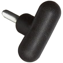 DimcoGray Black Thermoplastic T-Handle Wing Knob Female, Brass Insert: 5/16-18" Thread x 1/2" Depth, 2-1/4" Diameter x 1-7/16" Height x 3/4" Hub Dia x 5/8" Hub Length (Pack of 10)