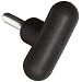DimcoGray Black Thermoplastic T-Handle Wing Knob Female, Brass Insert: 5/16-18" Thread x 1/2" Depth, 2-1/4" Diameter x 1-7/16" Height x 3/4" Hub Dia x 5/8" Hub Length (Pack of 10)