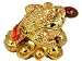 Feng Shui Mini Three Legged Wealth Frog (Money Frog or Money Toad) on the Pile of Yuan Bao to Attract Wealth and Good Luck