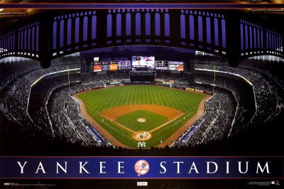 New York Yankees Yankee Stadium Poster Sports Poster Print, 34x22