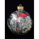 Golf - 19th Hole Design - Hand Painted - Heavy Glass Ornament - 2.75 inch diameter