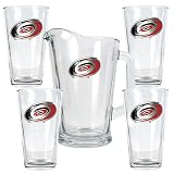 Carolina Hurricanes NHL 4pc Pint Ale Glass & 60oz Pitcher Set - Primary Logo