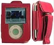 Premium Pink iPod Nano 3G 3rd Gen Leather case with Belt Clip + Premium Automotive Car Charger