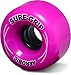 Sure-Grip Aerobic Outdoor Wheels - Made from Shock Absorbing Urethane - Durometer of 85A and Diameter of 62mm - Provide Durable & Smooth Ride - Comes in Diverse Color Options - Set of 8 Wheels (Pink)