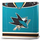 NHL San Jose Sharks Dark Jersey Canvas Print (12 x 12)