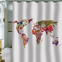 DENY Designs Bianca Green Its Your World Shower Curtain, 69 by 72-Inch