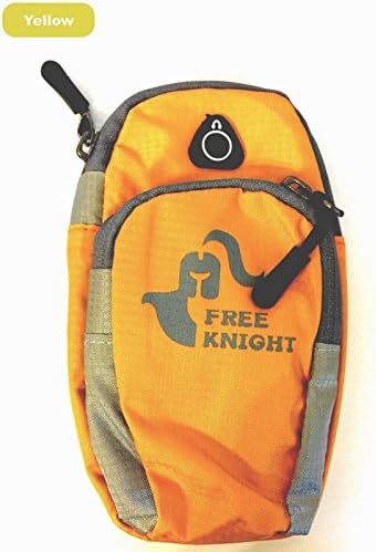 Great Polly Multifunctional Double Pockets Outdoor Arm Bag Zipper Bag Gym Running Sport Workout Armband for Phone (Compatible for iPhone6/6plus) Bag (Yellow)