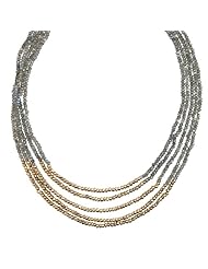 Labradorite And Gold Pyrite Aurora Borealis Necklace