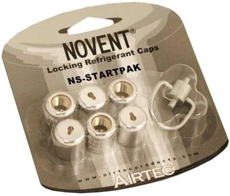 Novent 1/4" Start Pack With 6-Universal Silver Caps and 1-Universal Key