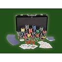 Professionelles Pokerset mit 300 Laser Chips BLACK EDITION