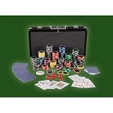 Professionelles Pokerset mit 300 Laser Chips BLACK EDITION