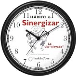 Habit 6 - Synergize (Spanish Text) - Wall Clock from THE 7 HABITS - CLOCK COLLECTION by WatchBuddy Timepieces (Slate Blue Frame)