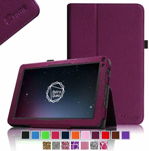 Fintie Folio Case for Astro Queo A911 9" A13 Android Tablet Premium Vegan Leather Cover with Stylus Holder [Will Not Fit 9-Inch Astro Queo A921] - Purple