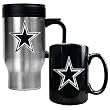 Dallas Cowboys 16oz Travel Mug & 15oz Ceramic Mug set - Primary logo NFL Football