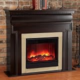 Real Flame Mount Vernon Indoor Electric Fireplace in Dark Walnut