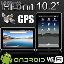 Tablet PC pantalla de 10,2 pulgadas 16GB GPS Android 4.0 WiFi Webcam HDMI