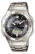 Casio - WVA-470TDE-1AVEF - Montre Radio Pilot� - Titane - Quartz Analogique et Digitale - Multifonctions - Chronographe - Fuseaux Horaires - 3 Alarmes - Solar - Bracelet Titane