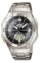 Casio - WVA-470TDE-1AVEF - Montre Radio Pilot� - Titane - Quartz Analogique et Digitale - Multifonctions - Chronographe - Fuseaux Horaires - 3 Alarmes - Solar - Bracelet Titane